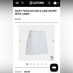 G/FORE Womens Wrap 4-Way Stretch Golf Skort - Snow